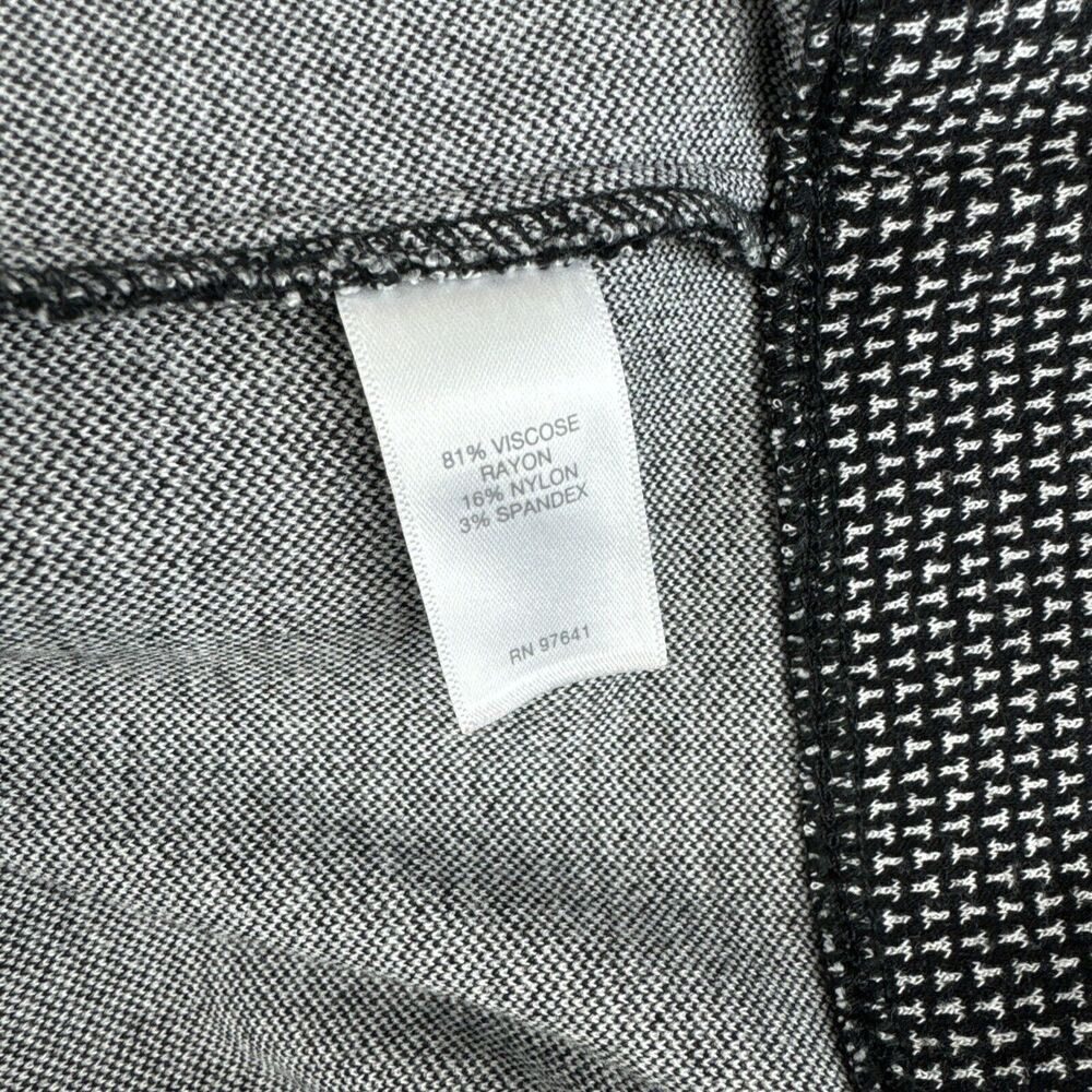 J. Jill Ponte Knit Dress Women's Medium Black‎ White Print Pockets (0991) - Picture 5 of 10